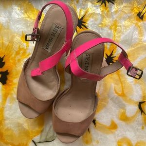 Nude and pink Steve Madden